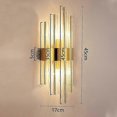 thumbnail image 3 of French crystal wall lamp, glass decorative lamp for living room, bedside, corridor, staircase (E14), 3 of 4