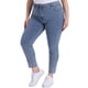 thumbnail image 4 of Jeans ajustados de mujer de talla grande Agnes Orinda, de tiro medio, elásticos, de mezclilla casual, leggings de jean 3X gris azul, 4 of 6