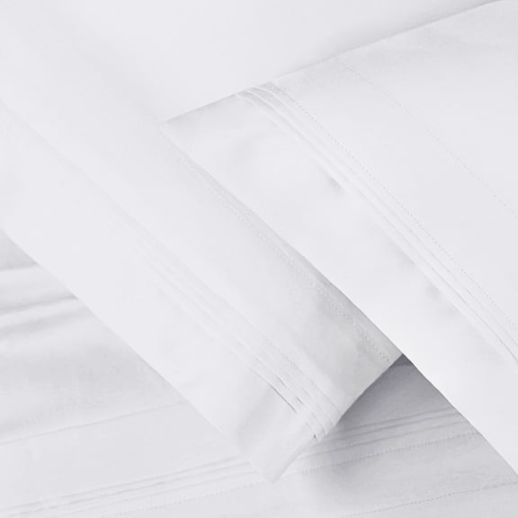 1500 Thread-Count, 100% Egyptian Cotton, Pillowcases, King, Solid, White