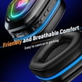 thumbnail image 4 of Auriculares inalámbricos para gaming Ozeino 2.4GHz RGB con micrófono, 40 h, 4 of 7