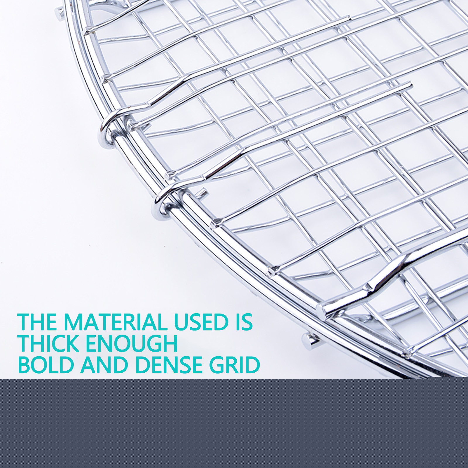 thumbnail image 3 of Stainless Steel Rings, Stainless Steel Folding Grill Net Clip Grill Net Detachable Barbecue Grill Thickened Bbq Grill Basket, 3 of 9