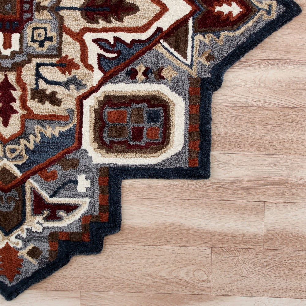 Ox Bay Selah 7' Star Gray/Rust Southwestern Hand-Tufted Indoor Area Rug