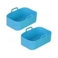 thumbnail image 1 of Naiovety Freidora de aire, placa para hornear, temperatura, revestimiento que no se decolora, cesta de silicona reutilizable, cocina, barbacoa, barbacoa, Cocina y Comedor Azul 2 piezas Naiovety HA068518-02, 1 of 6