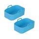 thumbnail image 1 of Monstrate Freidora de aire, placa para hornear, temperatura, revestimiento que no se decolora, cesta de silicona reutilizable, cocina, barbacoa, barbacoa, Cocina y Comedor Azul 2 piezas Monstrate HA068518-02, 1 of 6