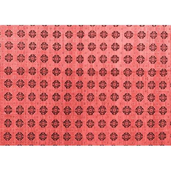 Ahgly Company Indoor Rectangle Abstract Red Modern Area Rugs, 4' x 6'