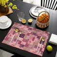 thumbnail image 4 of Pioneer Flower Floral Print Pattern Summer Linen Placemats Set Of 6, Washable Non-Slip Heat Resistant Table Mats for Kitchen, 12x18 Inch, 4 of 5