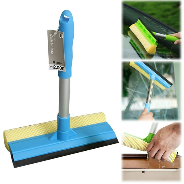 WHEANG Kit de Raclette de Fenêtre en Silicone Recyclable Raclette et Récurant avec Vaporisateur pour Murs Pare-Brises de Voiture Cuisines