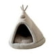 thumbnail image 1 of Cama cueva para gatos, nido semicerrado, suave, para gatos o perros pequeños, tienda de campaña para dormir. Gris, 1 of 9