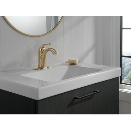 Photo 1 of Delta Lahara Single Handle Bathroom Faucet in Champagne Bronze 538-CZMPU-DST