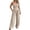 Beige, variant on Summer Workout Camisole Jumpsuits for Women Trendy Sleeveless Stretch Tummy Control Cutout Front Wide Leg Jumpsuit Solid Color Back Tie Lightweight Comfort Daily Wear Red M