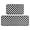 Black and White Checkered Pattern, variant on Black and White Checkered Pattern Anti Fatigue Kitchen Rugs Set Of 2, Non Slip Washable Decorative Floor Mats for Sink Laundry and Home Use, 17"x30" and 17"x47"