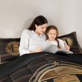 thumbnail image 4 of Castle Fairy Western Wood Letter H Twin Comforter Sets 3-Piece for Adults,Vintage Texas Star Bedding Set for Home Decor,Black Reversible, 4 of 6