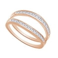 thumbnail image 2 of Round Shape White Natural Diamond Guard Ring In 10K Rose Gold (0.33 cttw) Ring Size-11, 2 of 2