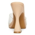 thumbnail image 2 of STEVE MADDEN Womens Beige Translucent Padded Lipa Square Toe Flare Slip On Dress Heeled Sandal 8.5 M, 2 of 4