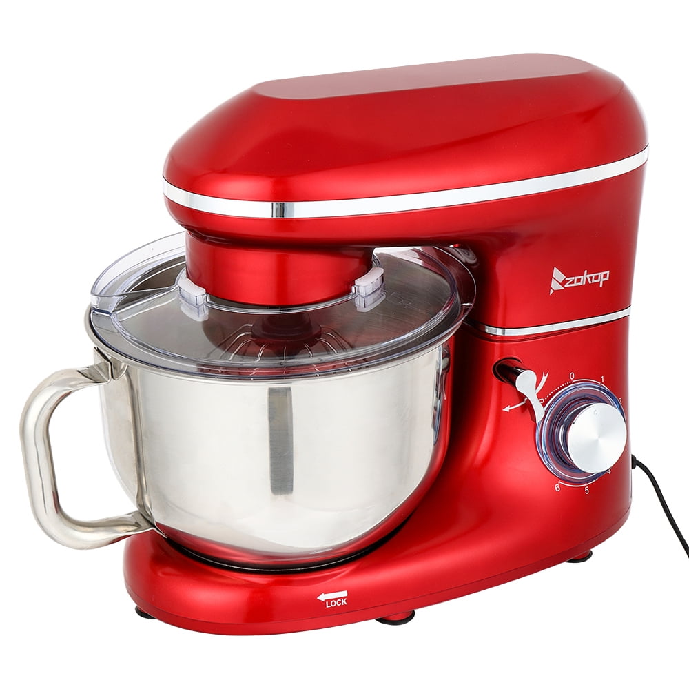 Kepooman 5.5L 660W Mixer for Kitchen, Head Stand Mixer, Mixing Pot with Handle, Red Kepooman 5.5L 660W Mixer for Kitchen, Head Stand Mixer, Mixing Pot with Handle, Red