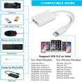 thumbnail image 2 of HLONK (2 Pack)  Lightning to USB Camera Adapter USB 3.0 OTG Cable Adapter MFi Certified Compatible with  USB Female Supports Connect Card Reader U Disk Keyboard Mouse USB Flash Drive - Pl, 2 of 7