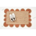 thumbnail image 2 of Area Rug Natural Fiber Jute Hand Braided Rug Orange Scalloped Pattern Rug, 2 of 5
