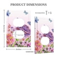 thumbnail image 3 of Daiia Flowers And Colorful Butterflies Pattern Decorator Wall Plate Child Safe Outlet Cover, Switch and Outlet Covers,Size 1-Gang 5.0" x3.0" , Polycarbonate Thermoplastic-Style S, 3 of 6