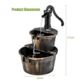 thumbnail image 3 of Gymax 2 Tier Barrel Waterfall Fountain Barrel Water Fountain Pump Outdoor Garden, 3 of 10