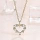thumbnail image 3 of Fashion Hollow Out Heart Shape Pearl Pendant Necklaces for Women Clavicle Chain Choker Necklace Girl, 3 of 4