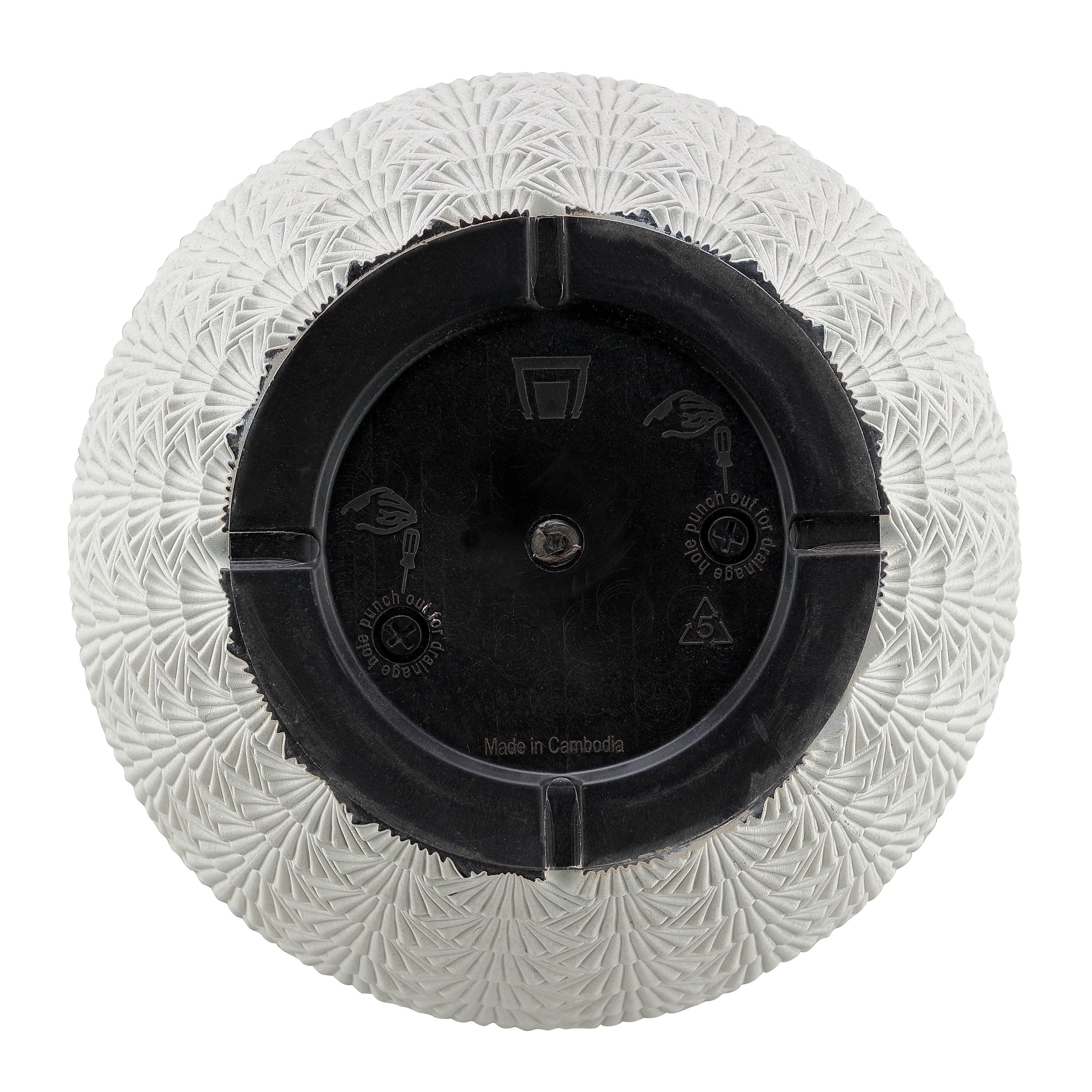 Mainstays Isla 12 in x 12 in x 9 in Round Vanilla Dream Plastic Planter