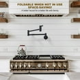 thumbnail image 6 of Brass Wall Mounted Pot Filler Faucet with Double Joint Swing Arms, Commercial Kitchen Pot Faucet in Matte Black, 6 of 7