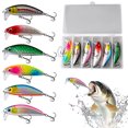 thumbnail image 1 of LOS PESCA Cebado Artificial Kit Hunding Minnow Trout Crank Bait Bass Fish (6pcs), 1 of 9
