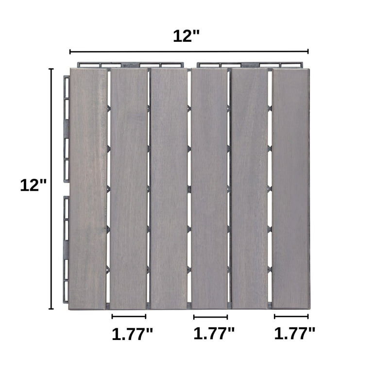  buimpome WPC Patio Deck Tiles,DIY Interlocking Decking Tiles,  Floor Tile,Water Resistant Indoor Outdoor (9, Random Antique) : Tools &  Home Improvement