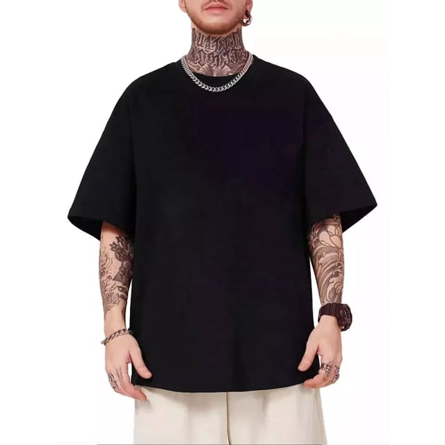 Playera De Hombre Con De Moda Manga Corta Color Puro Comodi