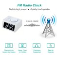 thumbnail image 4 of Reloj digital con radio y temperatura, reloj electrónico, luz nocturna silenciosa, pantalla grande, reloj de cabecera, reloj despertador dual, 4 of 5