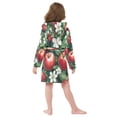 thumbnail image 7 of FORMRS Kids Bathrobe Unisex Hooded Robe Toddler Pajamas Sleepwear, Size 7-9T, Red Apple Pattern, 7 of 7