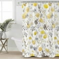 thumbnail image 2 of 60x72 Inch Shower Curtains for Bathroom Yellow Grey Botanical Fabric Bath Curtain Decor Spring Floral Watercolor Waterproof Restroom Curtains Shower Set Accessories with 12 Hooks 60 Inch, 2 of 6