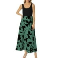 thumbnail image 1 of YFELWZ Women's Plus Size Spring Summer Print Elegant Dress Dark Green M, 1 of 5
