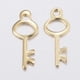 thumbnail image 2 of 10 colgantes de llave de acero inoxidable 304 dorado, 15 x 6 x 0,8 mm, colgantes personalizados, sencillos, redondos y huecos con orificio de 1,5 mm., 2 of 2