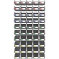 thumbnail image 4 of DJC Supply Grey Heavy duty thermoplastic storage bin organizer, Stackable, Hangable, Side-connect 8 Pack, LARGE 8.4" X 11" X 6.9", 4 of 5