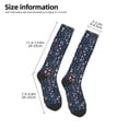 thumbnail image 5 of Easygdp Colorful Flowers Soccer Socks Sport Knee High Socks Calf Compression Athletic Socks for Men and Women, 5 of 9