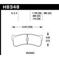 thumbnail image 2 of Hawk DTC-80 Brembo 29mm Race Brake Pads, 2 of 5