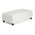 thumbnail image 3 of Christopher Knight Home 48" Modern Comfortable Ottoman Bench, Boucle Upholstery with Wooden Legs, White, 3 of 10