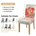 thumbnail image 3 of Chair Covers for Dining Room Chairs Stretch Printed Dining Chair Cover Set Of 4,Washable Elastic Pioneer Colorful Floral Kitchen Chair Slipcovers, Removable Seat Protector for Home or Party, 3 of 8