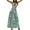 Green, variant on Fesfesfes Women Dress Bohemian Beach Camis Sleeveless V-neck Halter Backless Elasty Long Dress Tops on