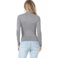 thumbnail image 4 of Women's Basic Mock Neck Slim Fitted Long Sleeve Pullovers Tee Tops, 4 of 5