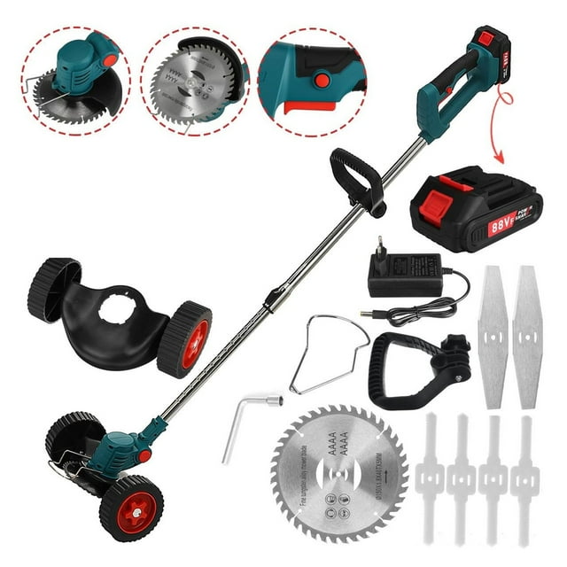 Tondeuse à Gazon Électrique 2000W Sans Fil Tondeuse à Gazon Taille-Haie Réglable à Main Élagage de Jardin, Facile à Utiliser