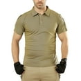 thumbnail image 2 of Mens Quick Dry Tactical Shirts Turndown Collar Short Sleeve Tops Stretch Comfy Summer Outdoor Fishing Shirts, 2 of 8