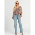 thumbnail image 6 of Jessica Simpson Women's Stayce Cropped Ruffle Top with Long Sleeves, Sizes XS-XL, 6 of 6