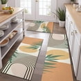 thumbnail image 2 of Orange Boho Geometric and Plant Pattern Kitchen Rugs Sets Of 3,Kitchen Runner Rugs Non Skid Washable,Decorative Kitchen Floor Mats for Kitchen,Sink,Laundry,17"x30"+ 17"x47" + 17"x59", 2 of 6