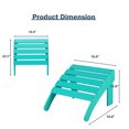 thumbnail image 3 of Aoodor Outdoor Adirondack Ottoman, HDPE Adirondack Chair Ottoman, Outdoor Patio Weather Resistant  for Patio, Porch, Backyard, Garden, Lawn, Lake Blue, 3 of 8