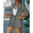 thumbnail image 6 of QWZNDZGR 2022 Top, Shorts, Suit, Sexy Temperament, Women's Fashion, Casual Lapel Cardigan, 6 of 8