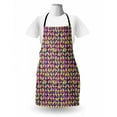 thumbnail image 3 of Geometrical Apron, Circles Pattern with Colorful Sphere Motifs Rounded Shapes, Unisex Kitchen Bib with Adjustable Neck for Cooking Gardening, Adult Size, Pale Fuchsia Lime Green Quartz, by Ambesonne, 3 of 4