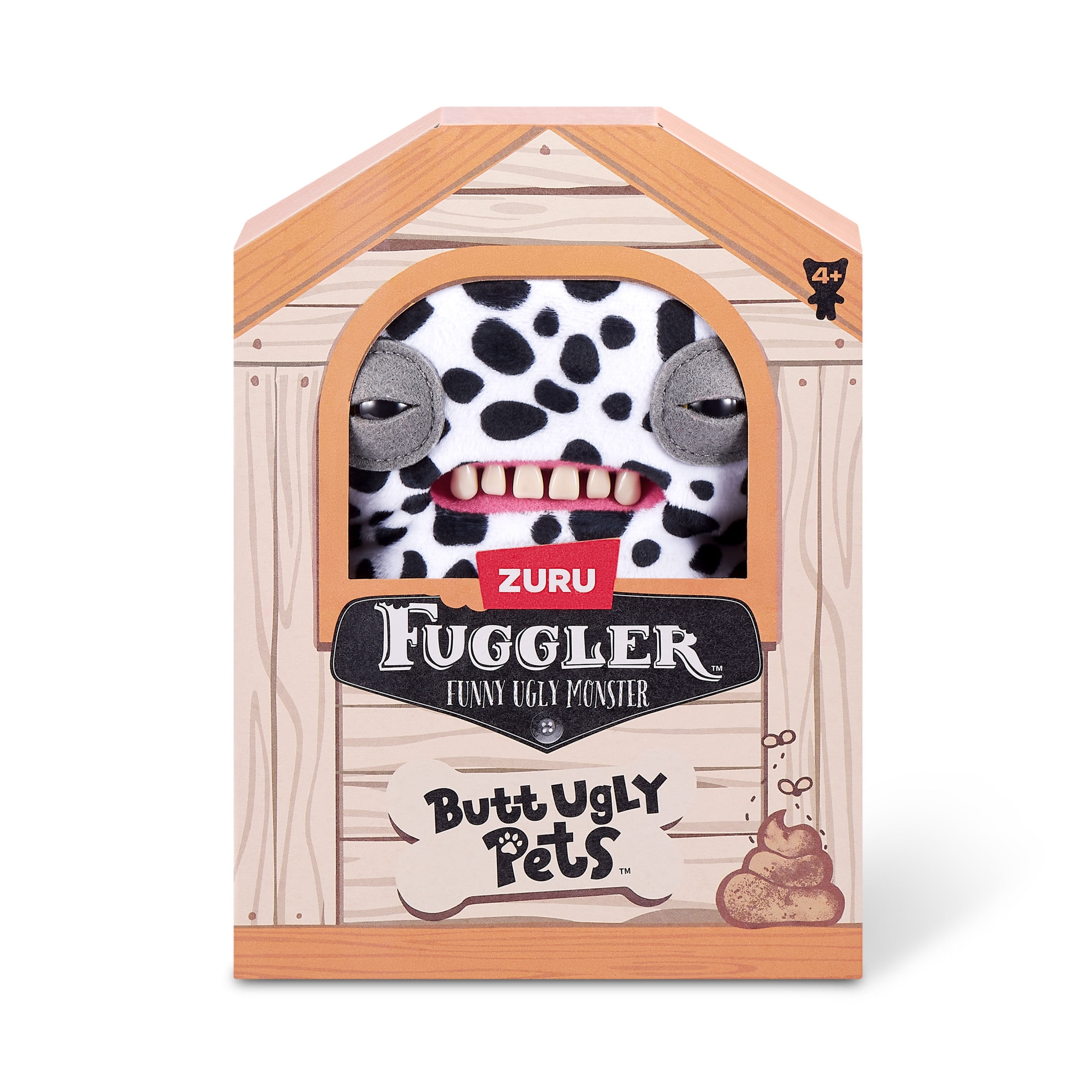 Fuggler Butt Ugly Pets 9 inch (Annoyed Alien - Dalmatian), Ugly Monster Stuffed Animal Toy by ZURU