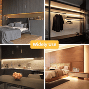 DAYBETTER COB LED Strip, 16.4ft 3000K Warm White Dimmable, 24V 1600 LEDs 2835 Flexible Light for Bedroom Home Decor